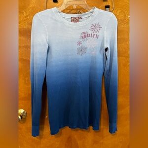 Juicy Couture Ombré Thermal Snowflake Pullover S